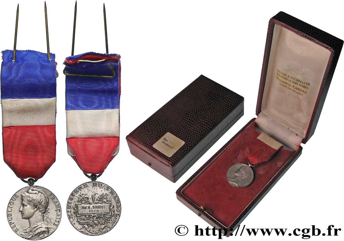 CINQUIÈME RÉPUBLIQUE Médaille d’honneur du travail, Ministère du Commerce et de l’Industrie TTB+