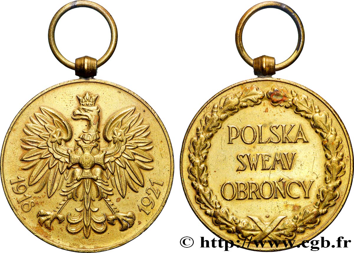 POLOGNE - RÉPUBLIQUE INDÉPENDANTE Médaille, La Pologne à son défenseur BB
