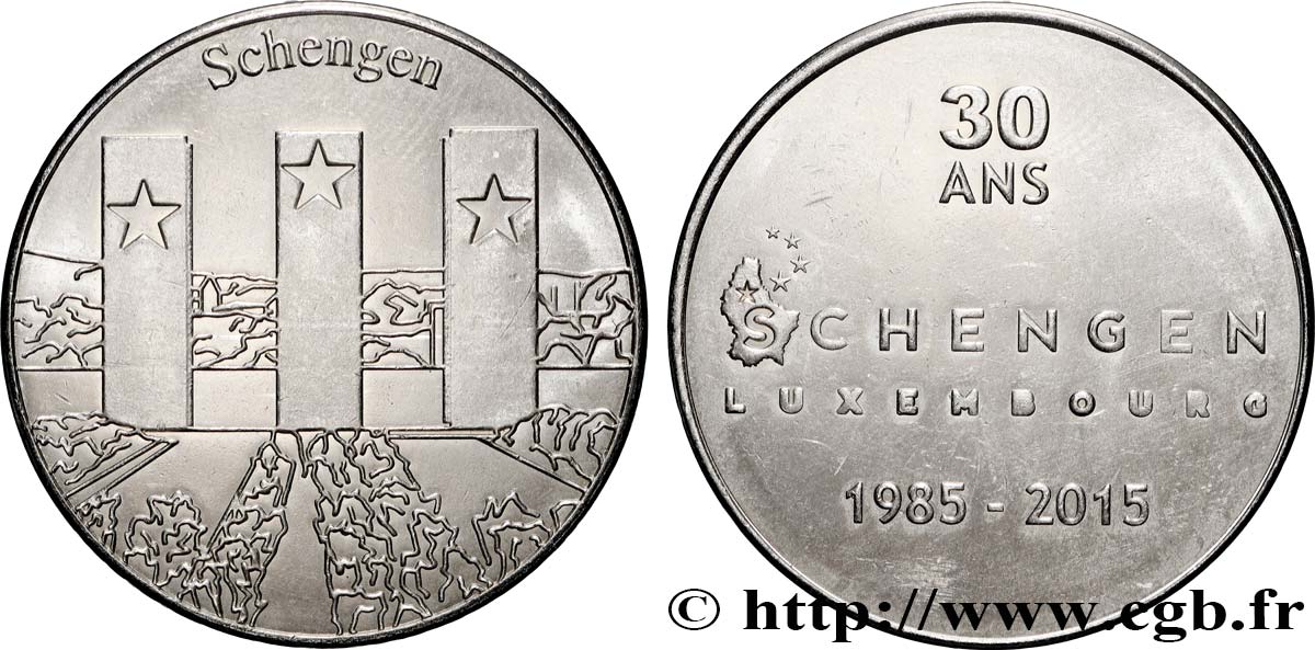 EUROPA Médaille, 30 ans Schengen Luxembourg q.SPL