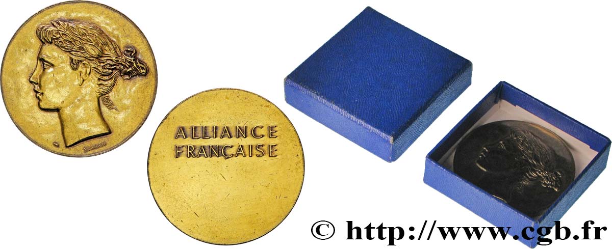 TERCERA REPUBLICA FRANCESA Médaille, L’alliance Française  EBC