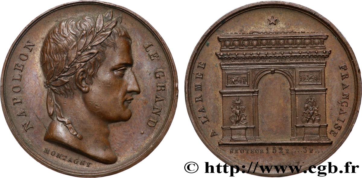 LOUIS-PHILIPPE Ier Médaille, Inauguration de l’Arc de Triomphe SUP