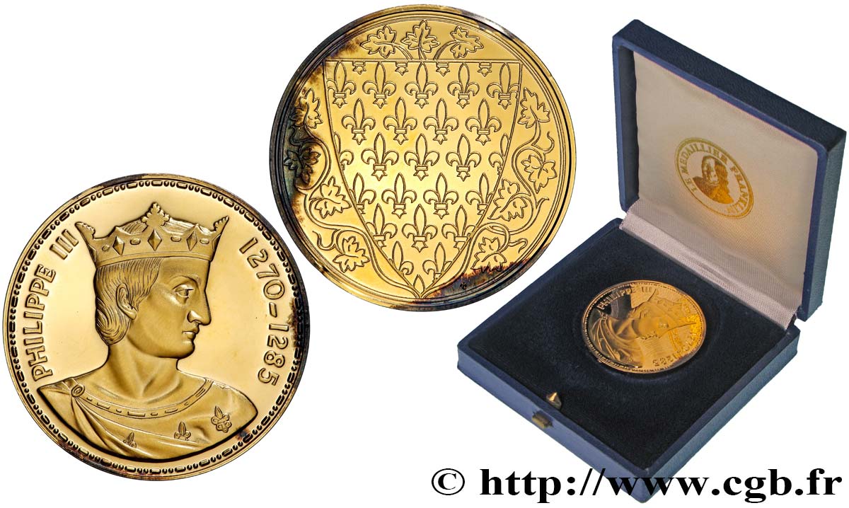 COLLECTION ROIS & REINES DE FRANCE Médaille, Philippe III Proof set