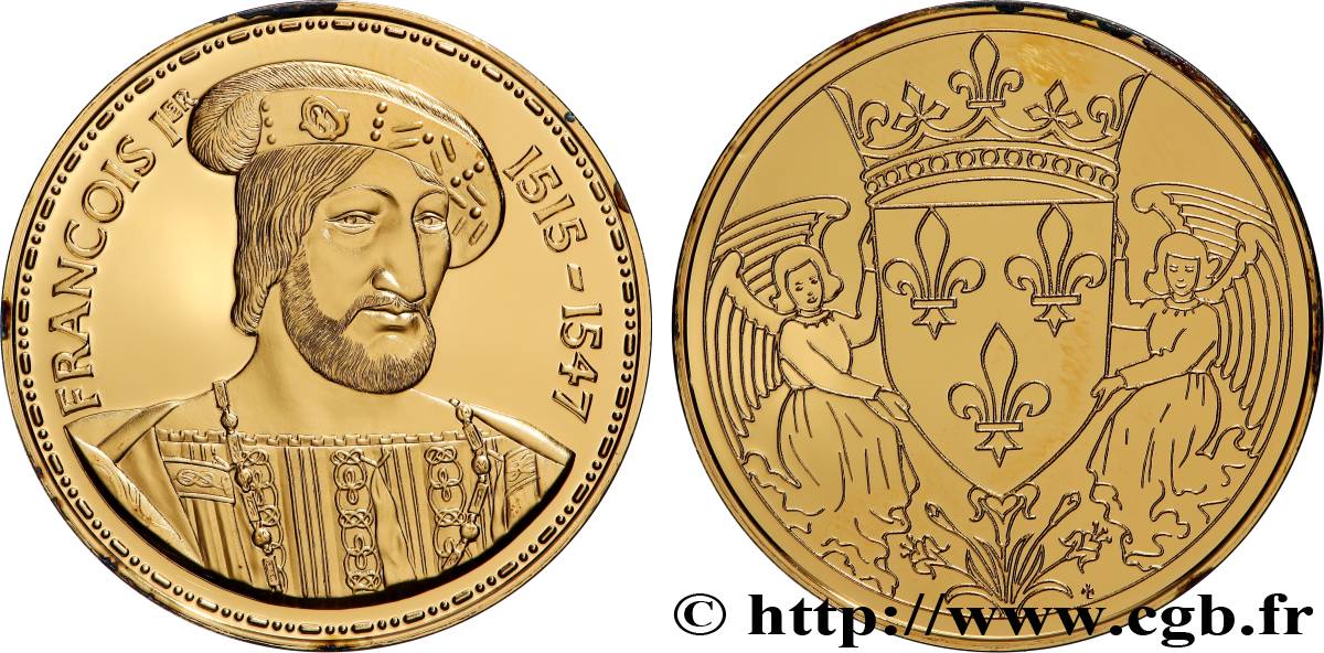 COLLECTION ROIS & REINES DE FRANCE Médaille, François Ier  BE