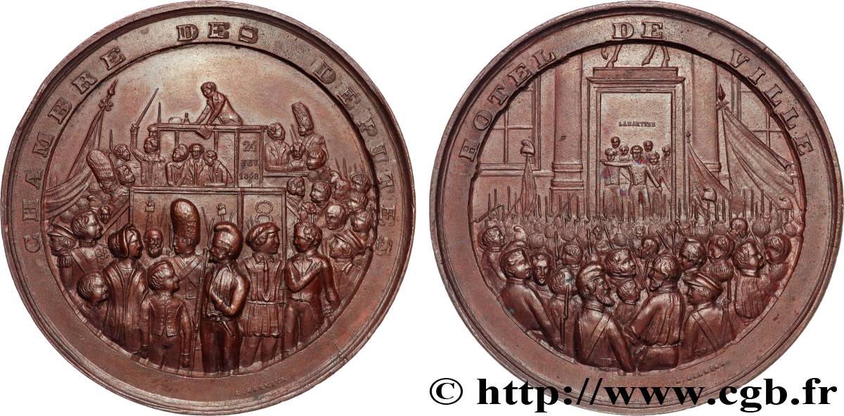 DEUXIÈME RÉPUBLIQUE Médaille, Formation du gouvernement provisoire TTB