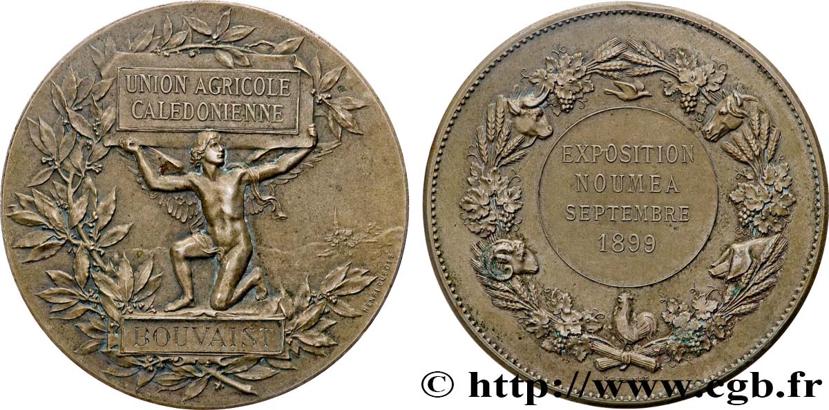 TROISIÈME RÉPUBLIQUE Médaille, Union agricole calédonienne TTB+