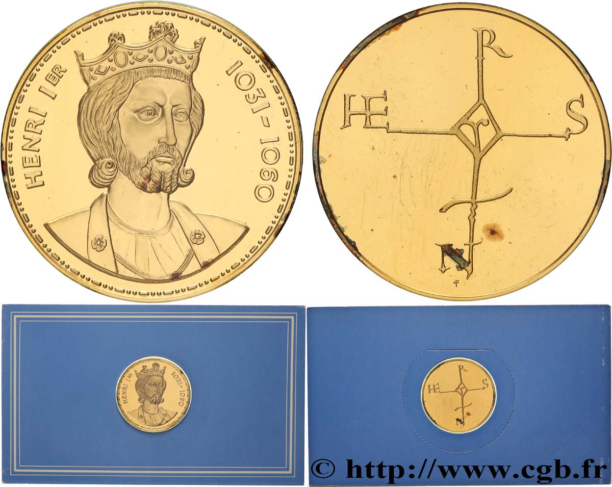COLLECTION ROIS & REINES DE FRANCE Médaille , Henri Ier BE