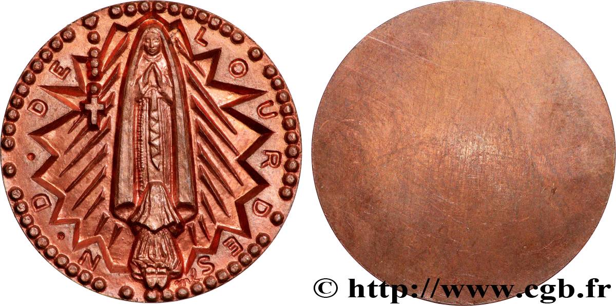 MÉDAILLES RELIGIEUSES Médaille, Notre Dame de Lourdes fVZ