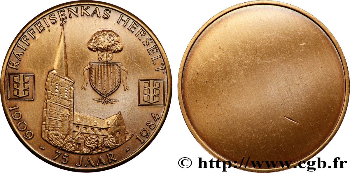 BELGIUM Médaille, Kerk van Blauberg, 75e anniversaire AU