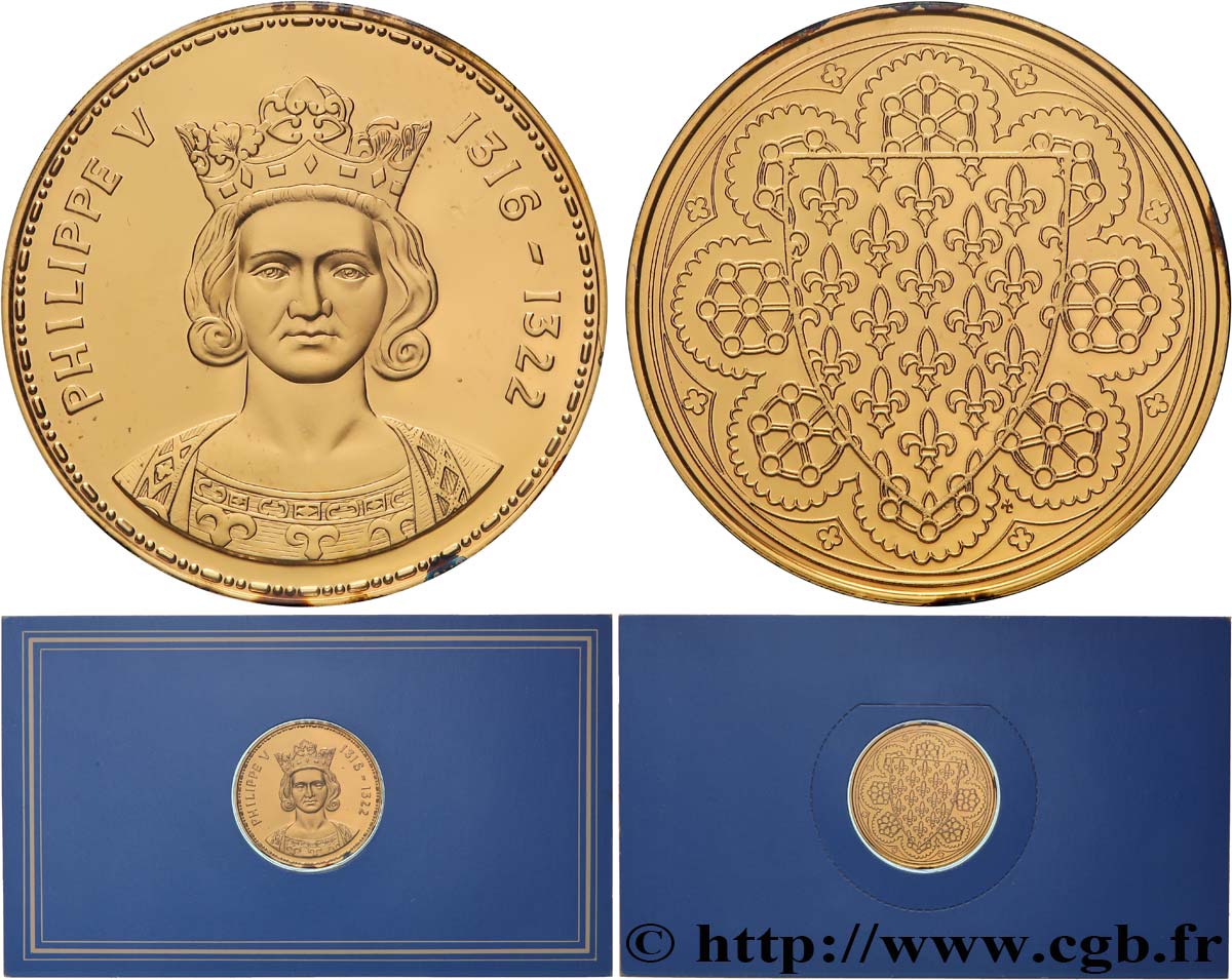 COLLECTION ROIS & REINES DE FRANCE Médaille, Philippe V Prueba