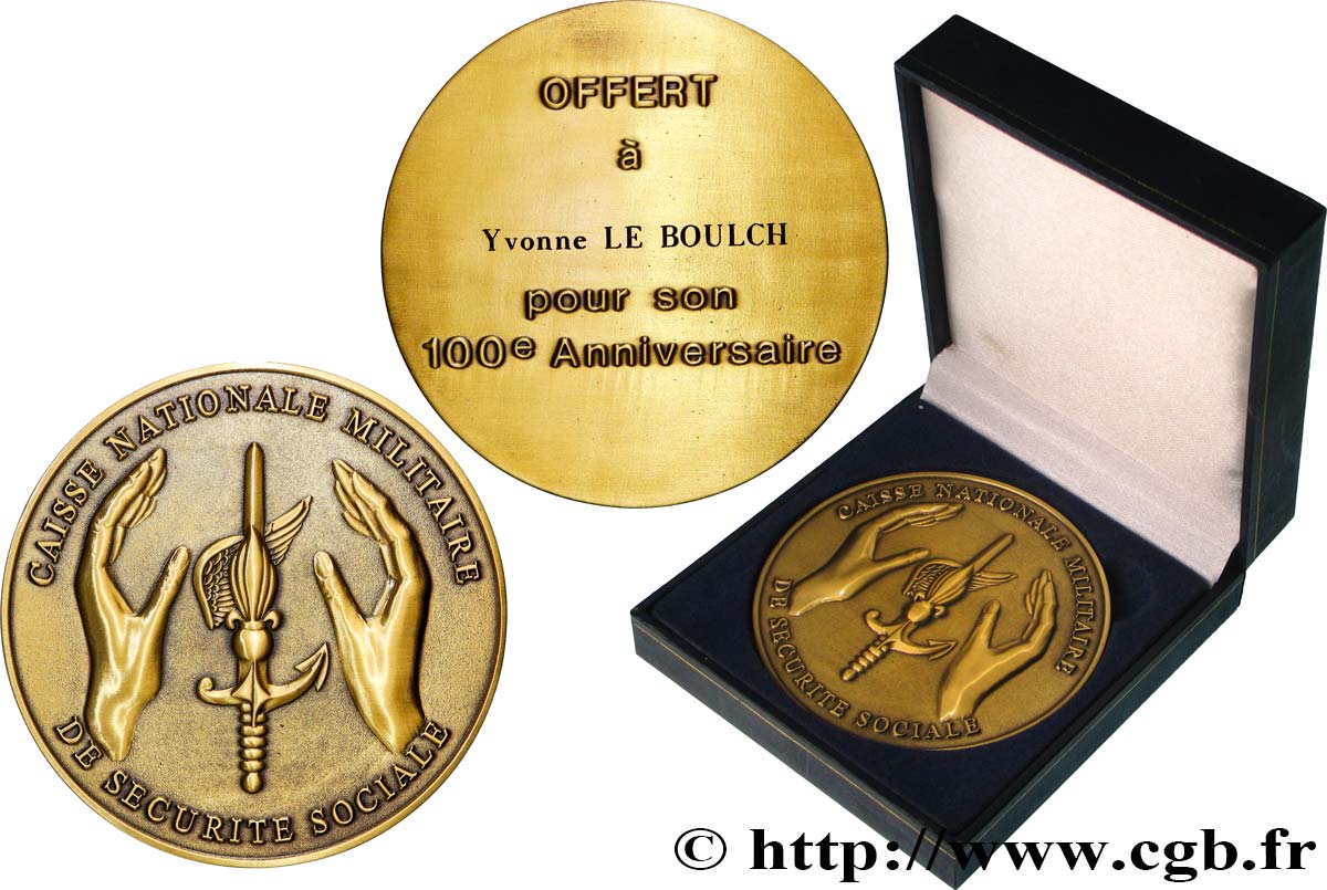 V REPUBLIC Médaille, Caisse nationale militaire AU