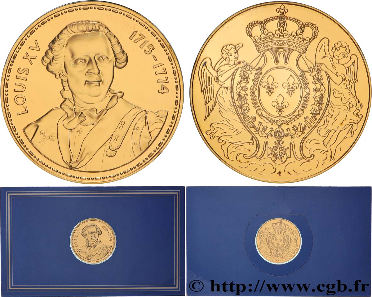 COLLECTION ROIS & REINES DE FRANCE Médaille, Louis XV BE