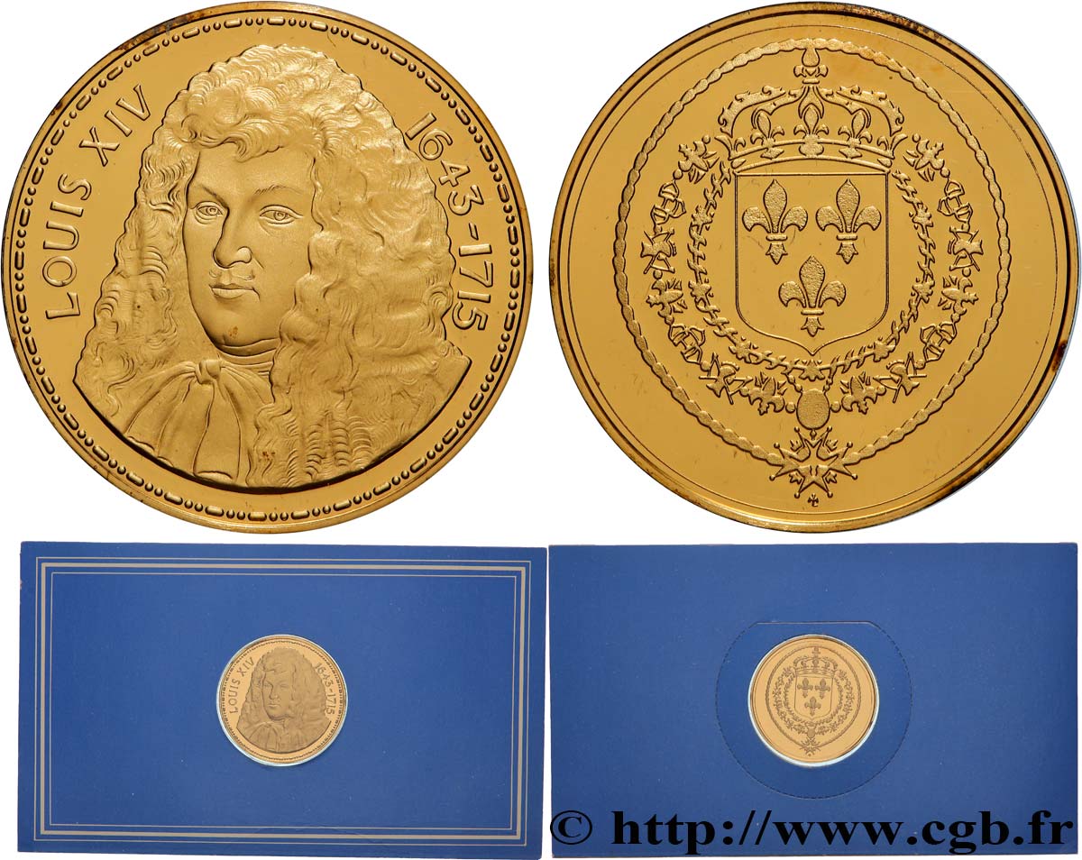 COLLECTION ROIS & REINES DE FRANCE Médaille, Louis XIV BE