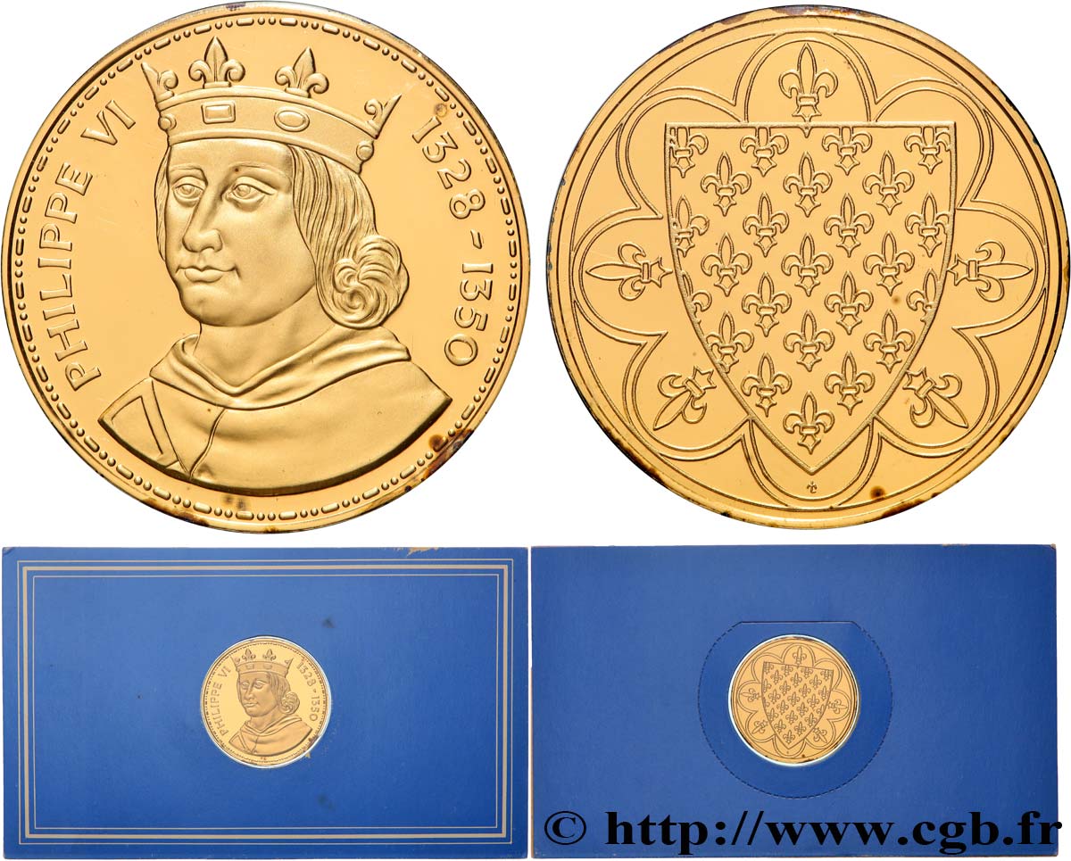 COLLECTION ROIS & REINES DE FRANCE Médaille, Philippe VI  BE