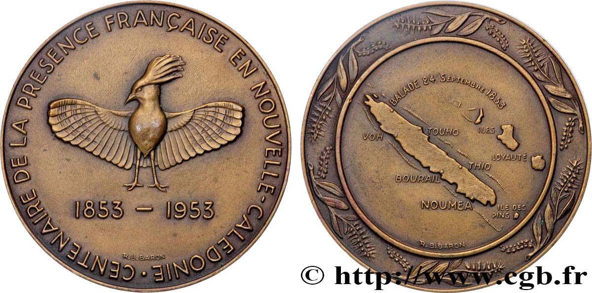 NOUVELLE CALÉDONIE Médaille, Centenaire de la présence française SUP