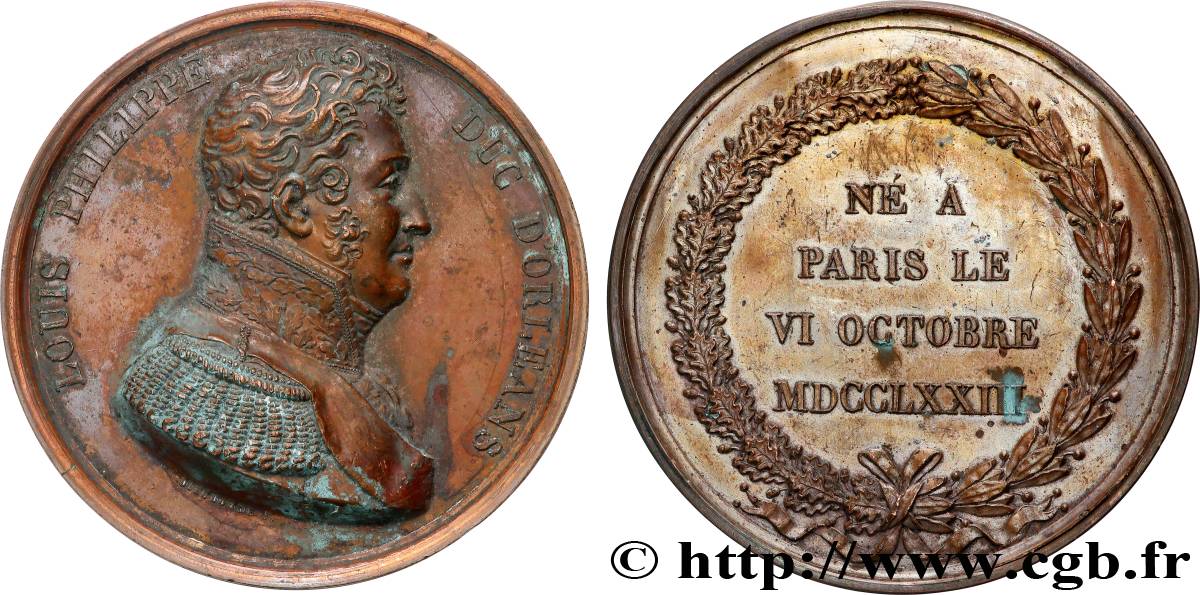 LOUIS-PHILIPPE Ier Médaille, Louis Philippe duc d’Orléans TTB