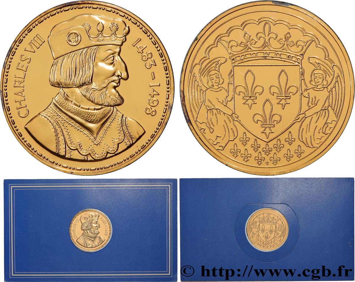 COLLECTION ROIS & REINES DE FRANCE Médaille, Charles VIII Proof set