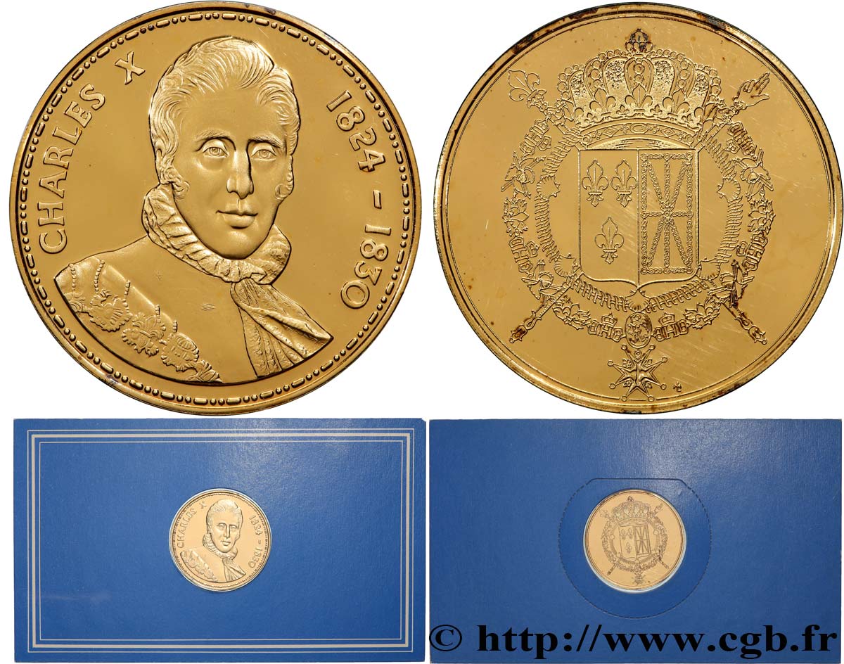 COLLECTION ROIS & REINES DE FRANCE Médaille, Charles X Proof set