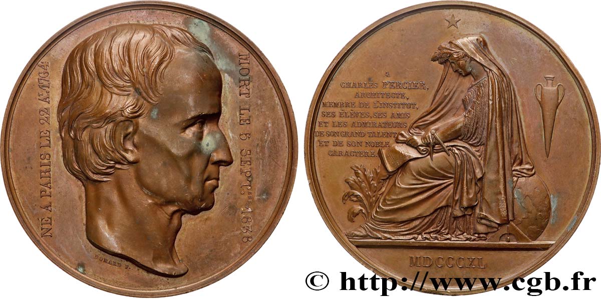 LOUIS-PHILIPPE I Médaille, Charles Percier AU