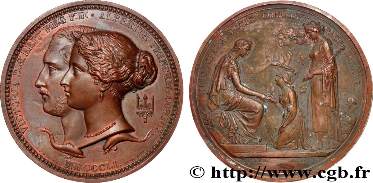 GREAT BRITAIN - VICTORIA Médaille, Victoria et Albert, Prize Medal, Great Exhibition XF