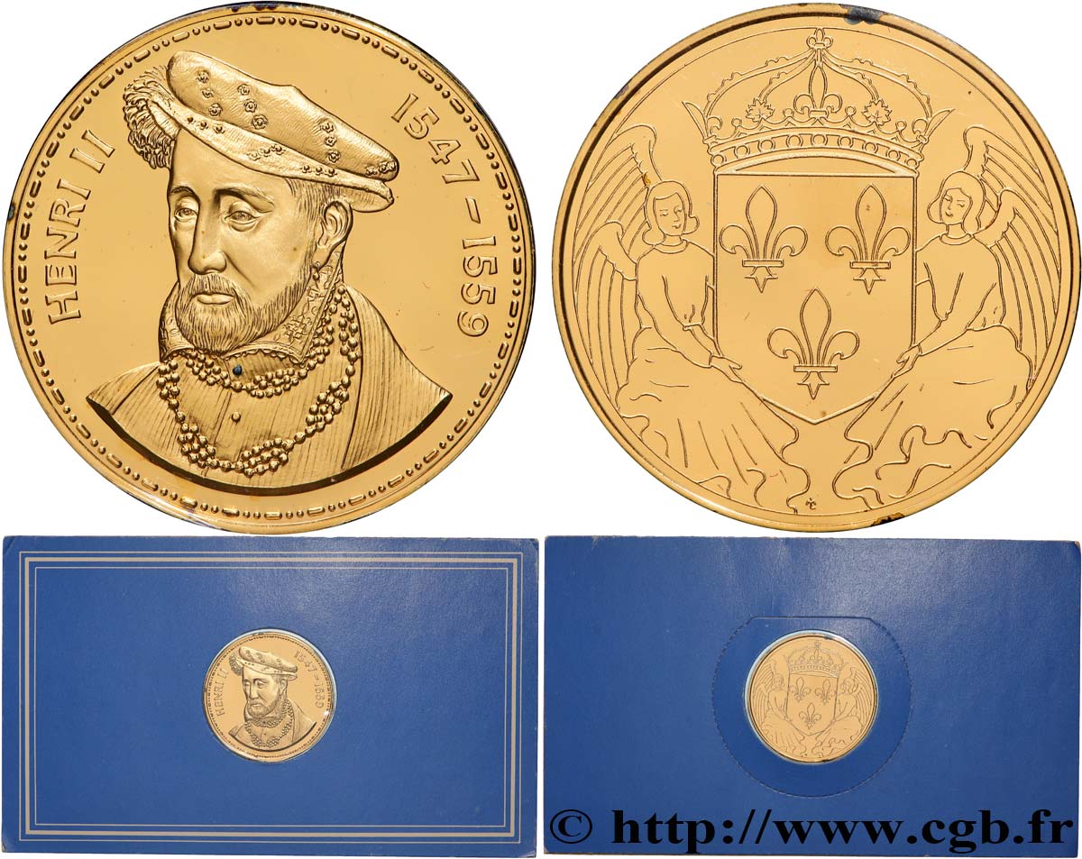 COLLECTION ROIS & REINES DE FRANCE Médaille, Henri II BE