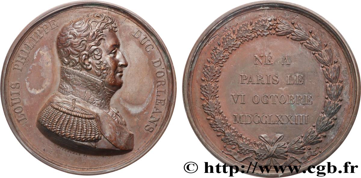 LUIGI FILIPPO I Médaille, Louis Philippe duc d’Orléans q.SPL