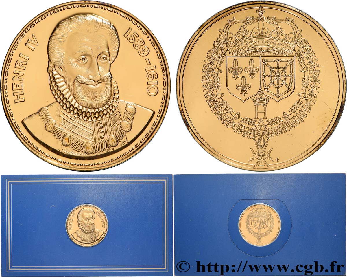 COLLECTION ROIS & REINES DE FRANCE Médaille, Henri IV BE