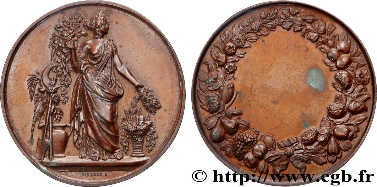 SOCIÉTÉS D AGRICULTURE, HORTICULTURE, PÈCHE ET CHASSE Médaille de récompense q.SPL