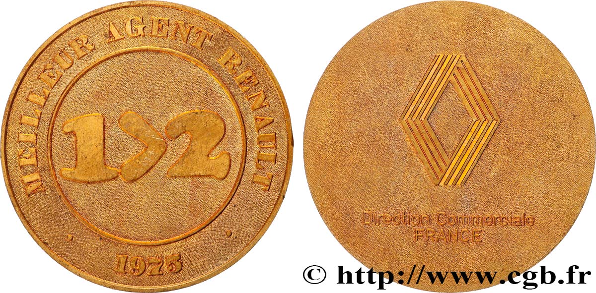 CINQUIÈME RÉPUBLIQUE Médaille, Challenge du meilleur agent Renault TTB