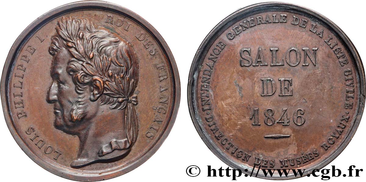 LOUIS-PHILIPPE Ier Médaille, Salon de 1846 TTB+