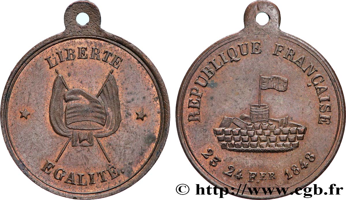 DEUXIÈME RÉPUBLIQUE Médaille, Journées de février SS