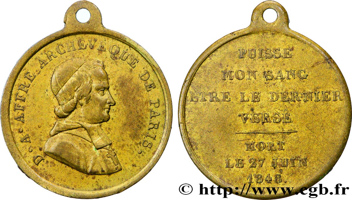 DEUXIÈME RÉPUBLIQUE Médaille, Denys Auguste Affre MBC