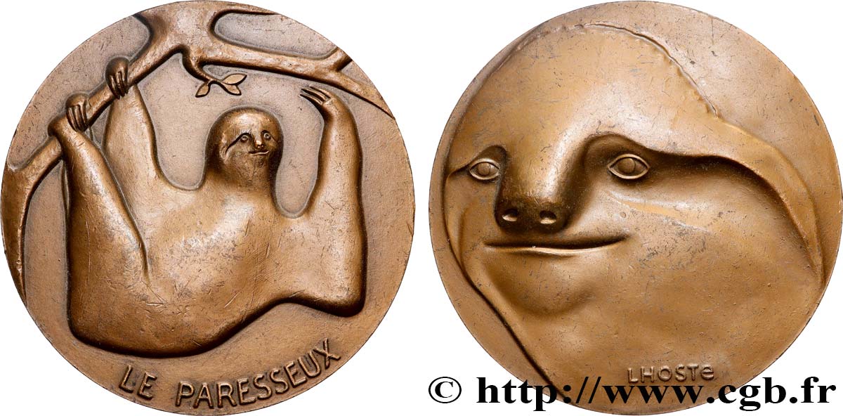 ANIMALS Médaille animalière - Paresseux AU
