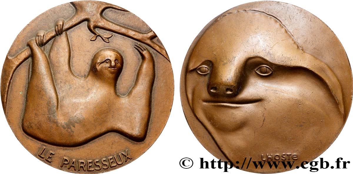 ANIMALS Médaille animalière - Paresseux AU