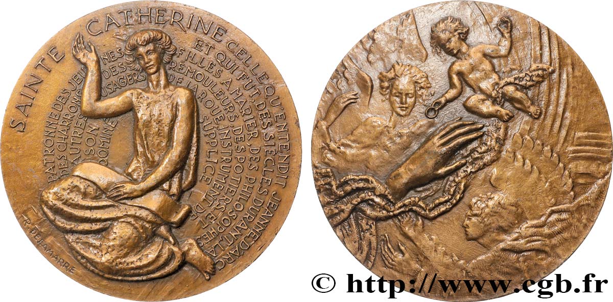 MÉDAILLES RELIGIEUSES Médaille, Sainte Catherine TTB+