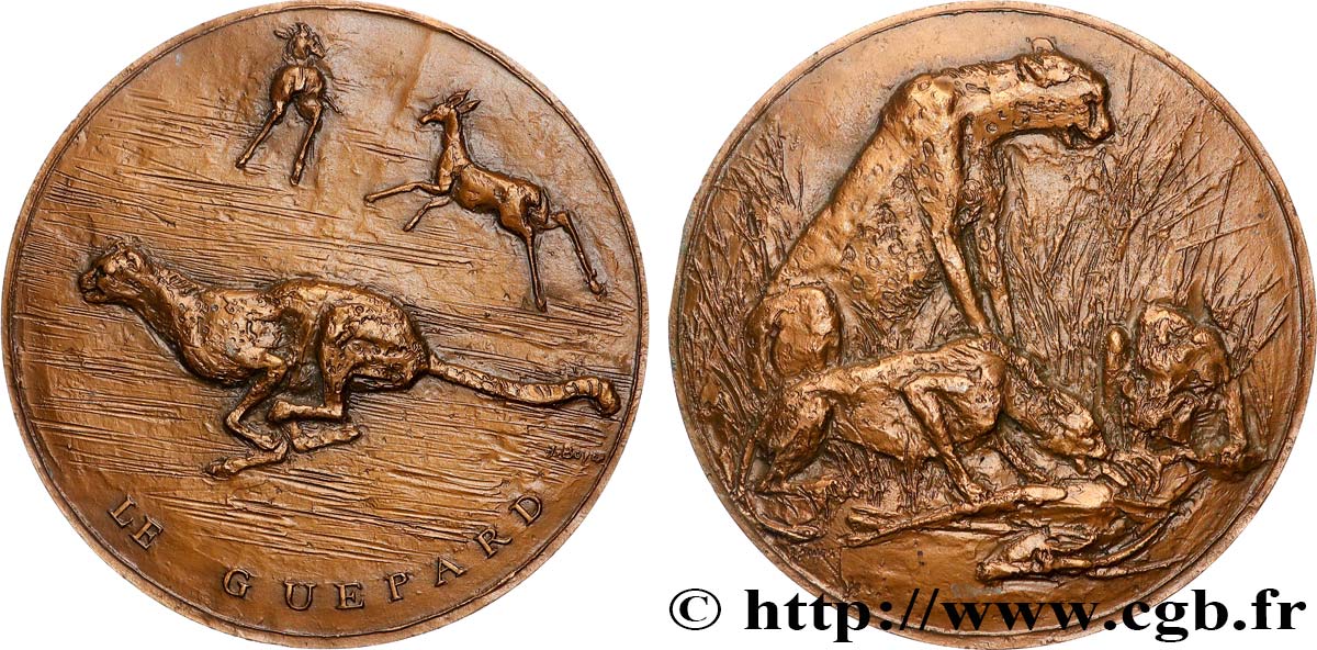 CINQUIÈME RÉPUBLIQUE Médaille, Le guépard  SUP
