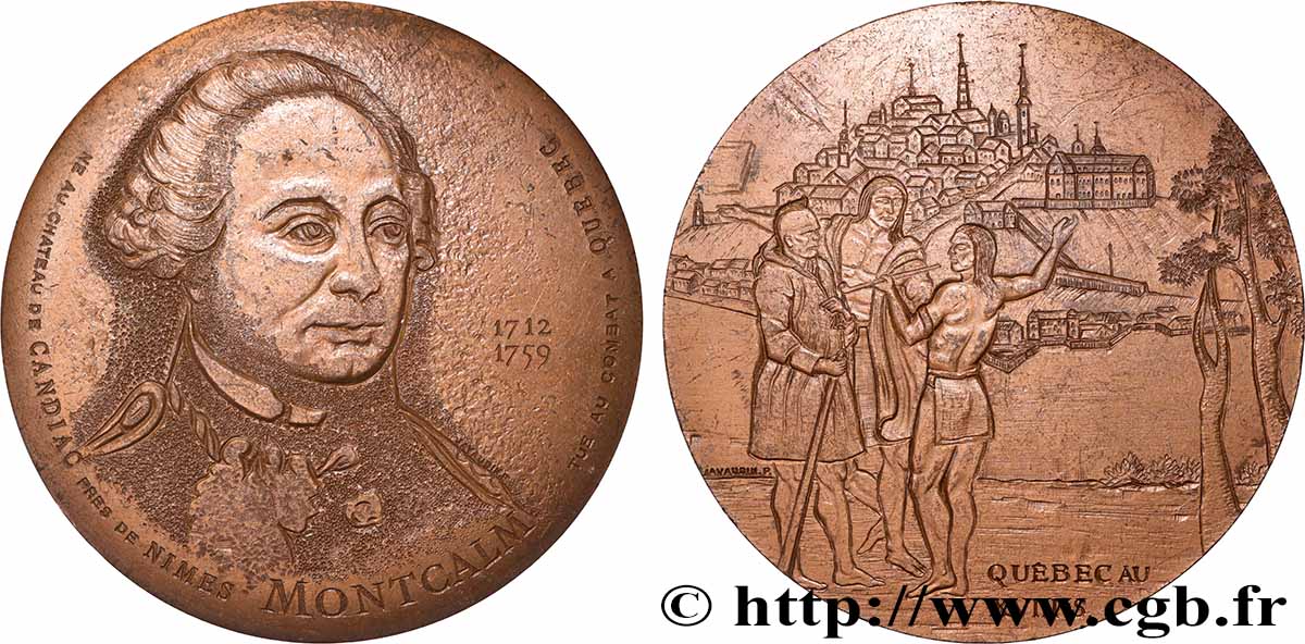 CINQUIÈME RÉPUBLIQUE Médaille, Louis-Joseph Montcalm de Saint-Véran  TTB+