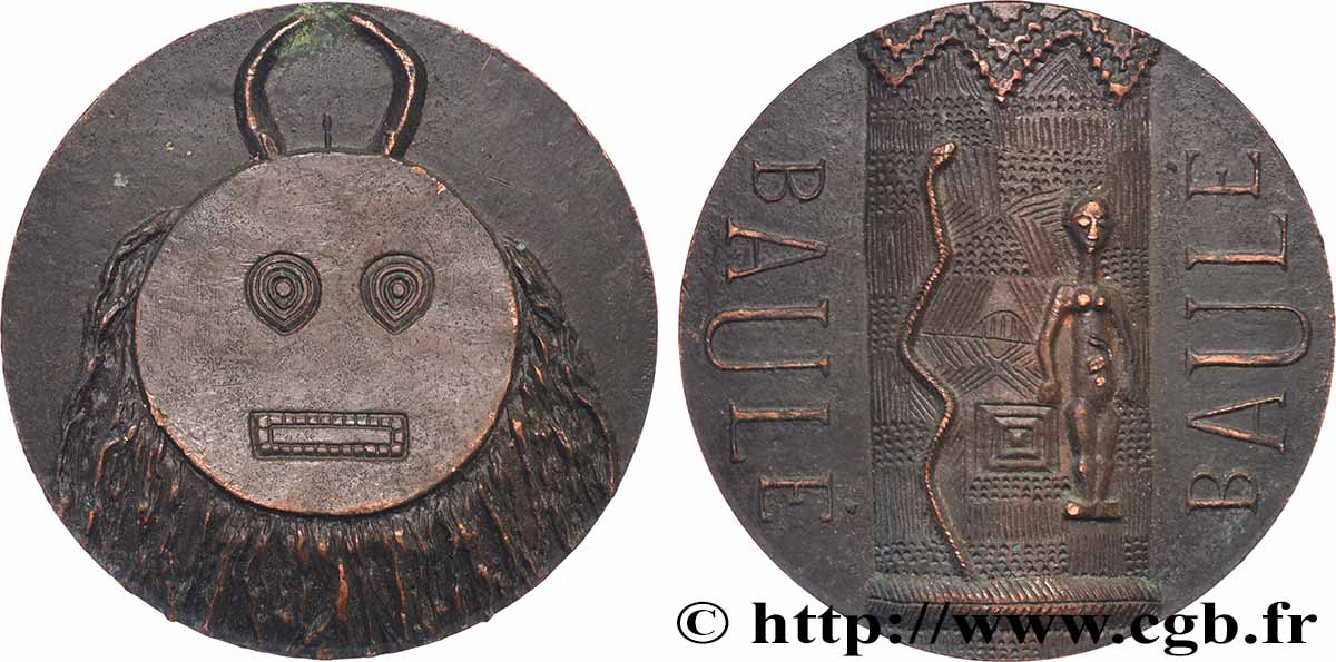FUNFTE FRANZOSISCHE REPUBLIK Médaille, Baulé ou Baoulé fVZ