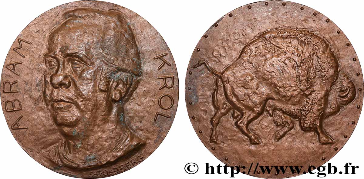 ARTISTES : GRAVEURS, PEINTRES, SCULPTEURS Médaille, Abram Krol TTB+