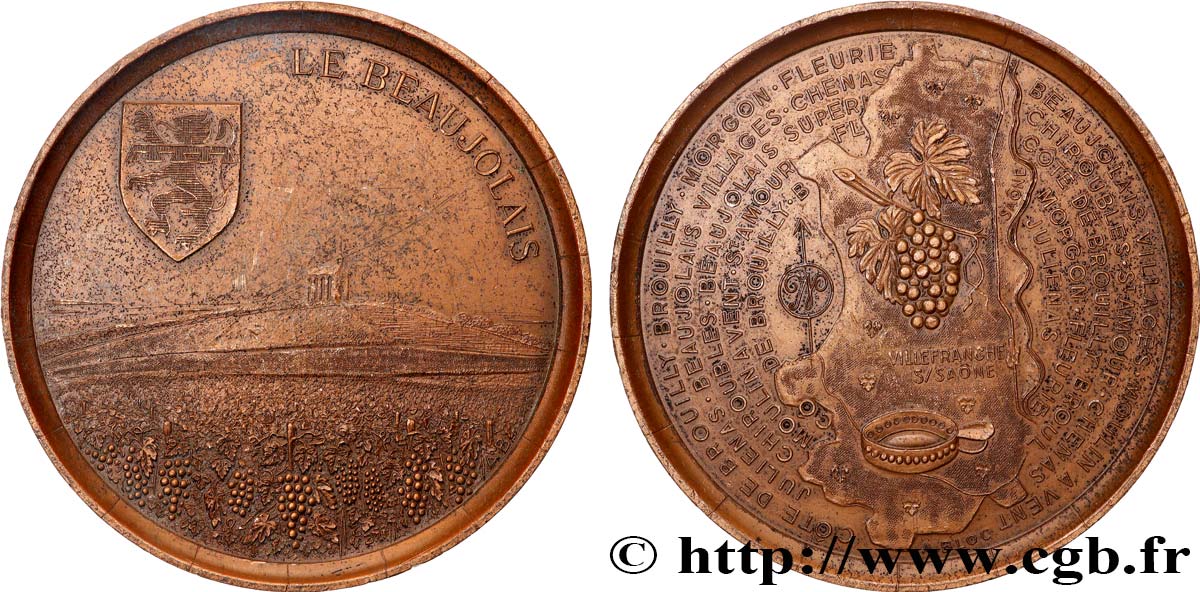 CINQUIÈME RÉPUBLIQUE Médaille, Le Beaujolais TTB+