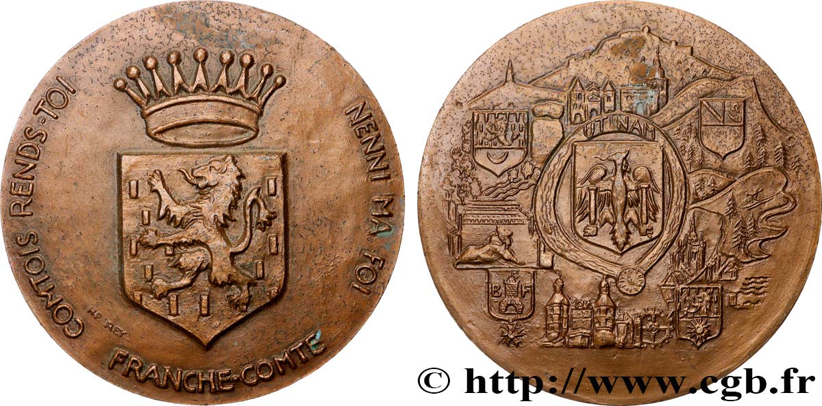 FUNFTE FRANZOSISCHE REPUBLIK Médaille, Franche-comté fVZ
