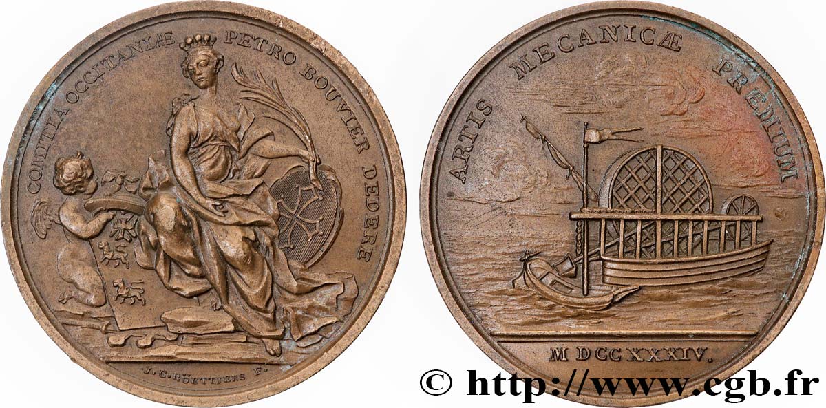 LANGUEDOC (ÉTATS DE ...) Médaille, Artis mecanicae premium, refrappe AU