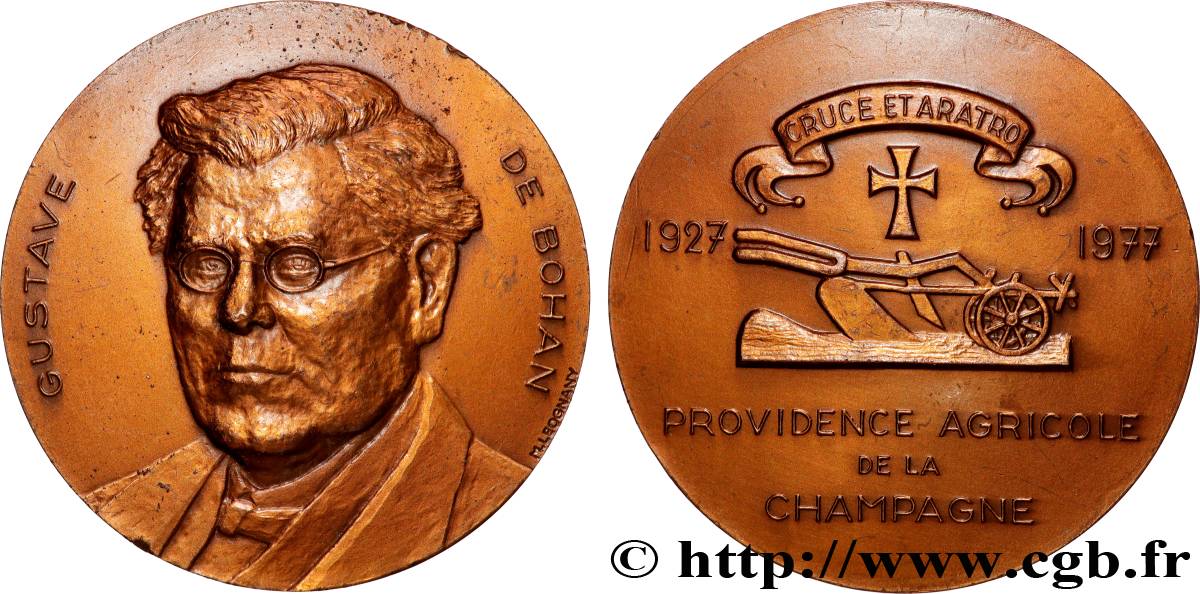 CINQUIÈME RÉPUBLIQUE Médaille, Gustave de Bohan TTB+