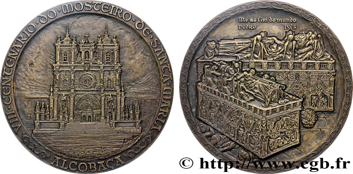 PORTUGAL Médaille, 8ème Centenaire du monastère de Sainte Marie SUP