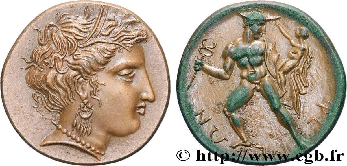 QUINTA REPUBBLICA FRANCESE Médaille, Reproduction d’un statère d’argent de Pheneos SPL/q.SPL
