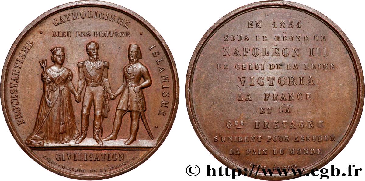 SECOND EMPIRE Médaille, Guerre de Crimée AU