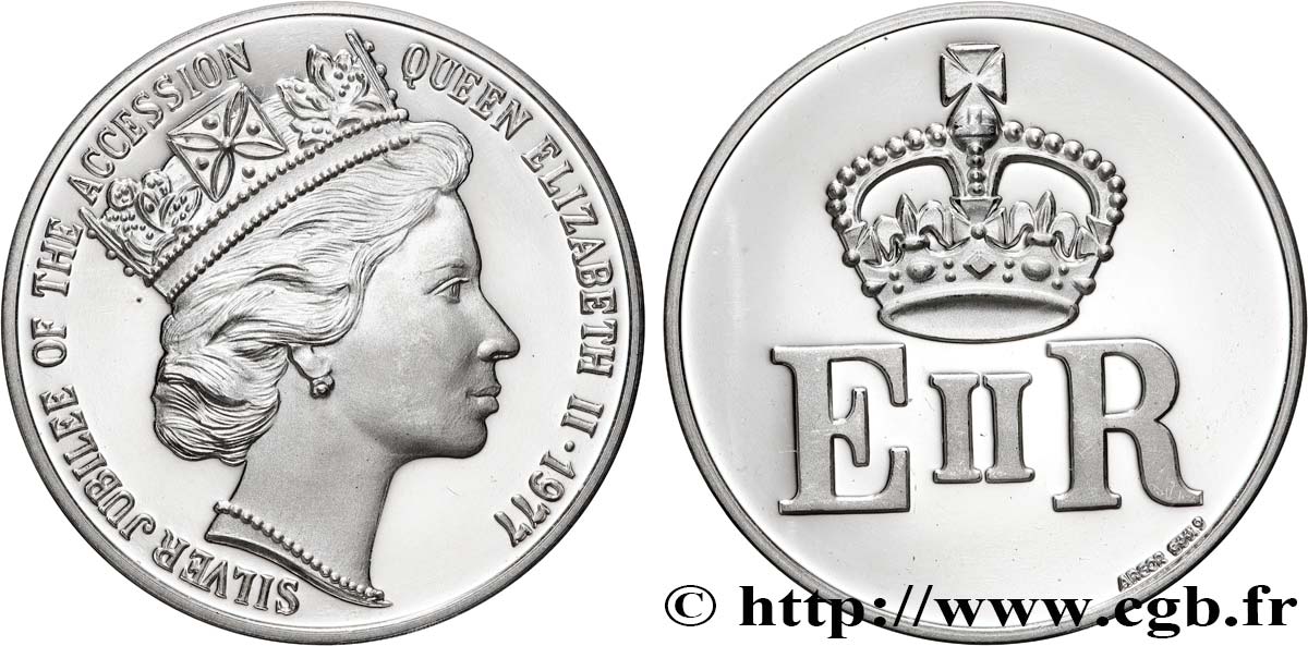 GREAT-BRITAIN - ELIZABETH II Médaille, Jubilé d’argent de l’accession au trône Proof set