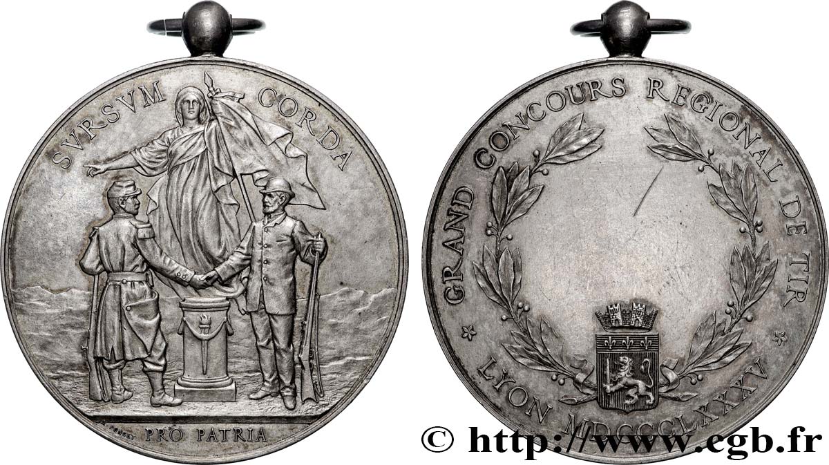 TROISIÈME RÉPUBLIQUE Médaille, Grand concours régional de tir TTB+