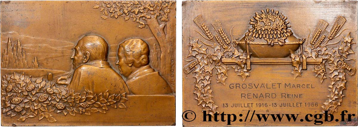 AMOUR ET MARIAGE Plaque, Noces d’or XF