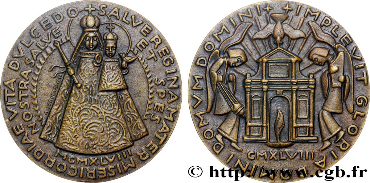 SUISSE - CONFÉDÉRATION HELVÉTIQUE - CANTON DE SCHWYTZ Médaille, Millénaire de la consécration de la cathédrale Sainte-Marie d Einsiedeln AU