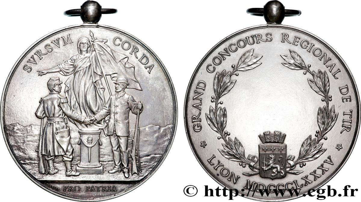 TROISIÈME RÉPUBLIQUE Médaille, Grand concours régional de tir TTB+